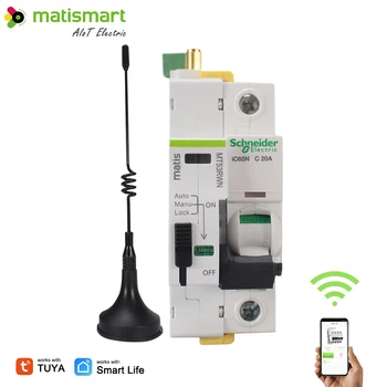 Matismart TUYA WIFI Recloser с автоматическим выключателем 1P для домашнего беспроводного пульта дистанционного управления