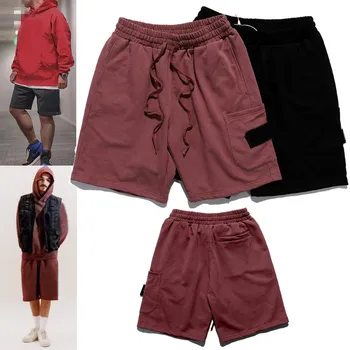 Летние мужские и женские Каменные этикетки с вышитым компасом, шорты с боковым карманом, Никелевые брюки