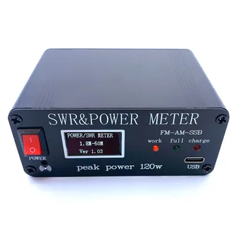 FM AM SSB 1,8 МГц-50 МГц КСВ Ваттметр КСВ и измеритель мощности Пиковая мощность 120 Вт PWR КСВ метр
