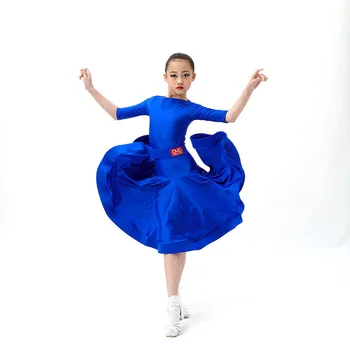 NY10 1237, топы с коротким рукавом, дизайн Lotus, детское платье для латиноамериканских танцев для девочек, костюм для соревнований по бальным танцам