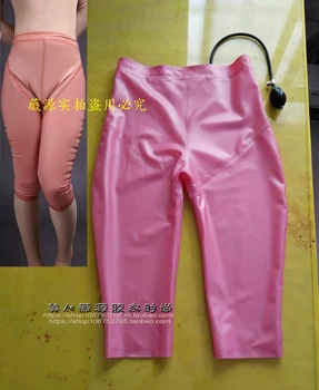 Сексуальные розовые надувные штаны из латекса, фетиш-шорты, брюки, сшитые на заказ