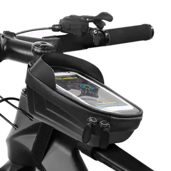 Водонепроницаемая сумка для велосипедной рамы EVA, чувствительный сенсорный экран, сумка для велосипедной рамы, большая вместительная велосипедная сумка с верхней трубкой для езды на велосипеде