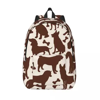 Рюкзак с рисунком собаки, унисекс, дорожная сумка, школьный ранец, сумка для книг Mochila