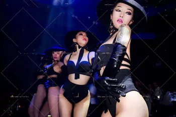 Китайская ретро шляпа wine gogo dance team performance costume современная девушка-певица ds performance costume