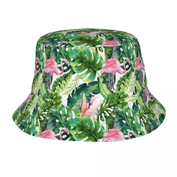 Мужская панама с изображением животного Фламинго, жаркий летний головной убор, легкая походная шляпа для рыбалки, тропическая шляпа-Буни, идея подарка