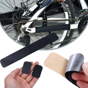 Наклейка для защиты велосипедной цепи, наклейка для ухода за велосипедом MTB, 22 см, защита рамы от царапин, Карбоновая лента, пленочный инструмент