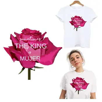 Наклейки для одежды с термотрансферной печатью Rose King Mujer 